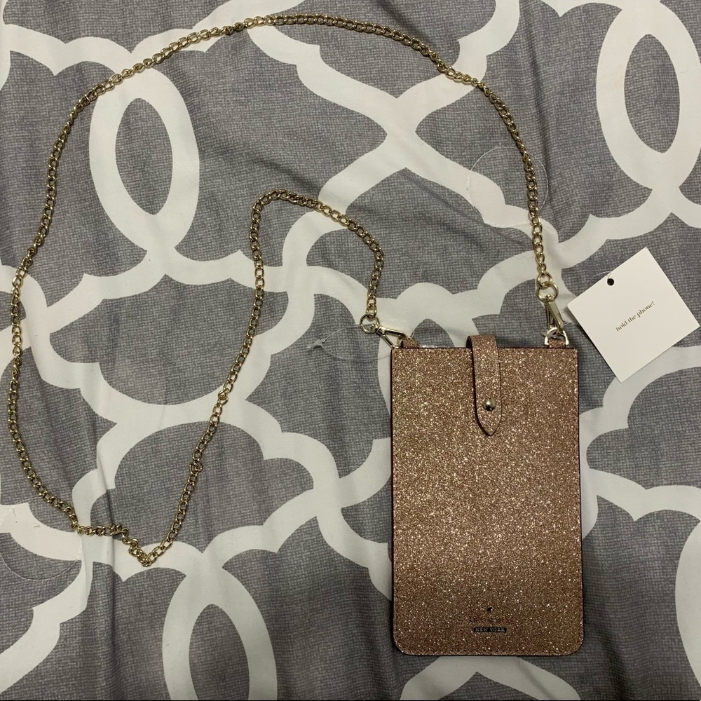 Kate Spade glitter crossbody phone case